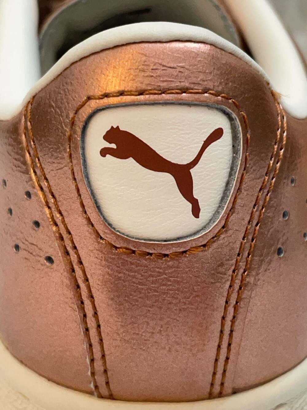 Puma Basket Classic Citi Metallic Women's Sneakers in Copper-Whisper White size - Picture 4 of 12